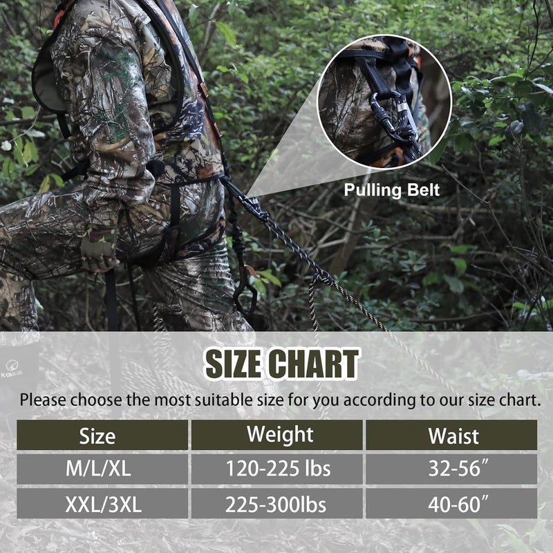 Kalkal Tree Stand Harness, Hunter Safety System Harness for Tree Stand, Lightweight Padded Hunting Safety Harness for Men - Image 5
